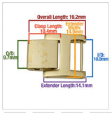 Watch Bracelet Extender in Yellow Gold or Silver Stainless Steel