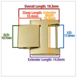 Watch Bracelet Extender in Yellow Gold or Silver Stainless Steel