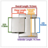 Watch Bracelet Extender in Yellow Gold or Silver Stainless Steel