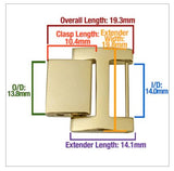 Watch Bracelet Extender in Yellow Gold or Silver Stainless Steel