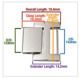 Watch Bracelet Extender in Yellow Gold or Silver Stainless Steel