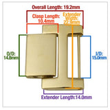 Watch Bracelet Extender in Yellow Gold or Silver Stainless Steel