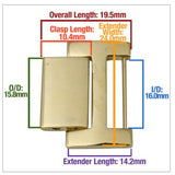 Watch Bracelet Extender in Yellow Gold or Silver Stainless Steel