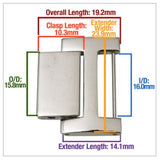 Watch Bracelet Extender in Yellow Gold or Silver Stainless Steel