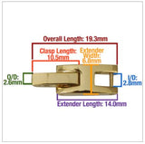 Watch Bracelet Extender in Yellow Gold or Silver Stainless Steel