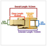 Watch Bracelet Extender in Yellow Gold or Silver Stainless Steel