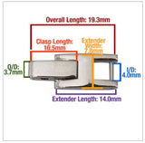 Watch Bracelet Extender in Yellow Gold or Silver Stainless Steel