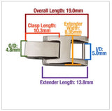 Watch Bracelet Extender in Yellow Gold or Silver Stainless Steel