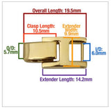 Watch Bracelet Extender in Yellow Gold or Silver Stainless Steel