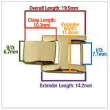 Watch Bracelet Extender in Yellow Gold or Silver Stainless Steel