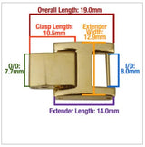 Watch Bracelet Extender in Yellow Gold or Silver Stainless Steel