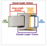 Watch Bracelet Extender in Yellow Gold or Silver Stainless Steel