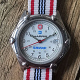 Vintage Men's Stainless Steel HARRIS SHURE Quartz Watch // By Wenger // NATO Strap