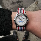 Vintage Men's Stainless Steel HARRIS SHURE Quartz Watch // By Wenger // NATO Strap