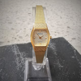 Vintage Women's Advance Textured Gold Plated Quartz Watch