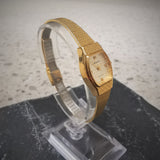 Vintage Women's Advance Textured Gold Plated Quartz Watch