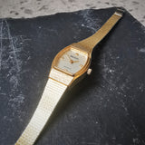 Vintage Women's Advance Textured Gold Plated Quartz Watch