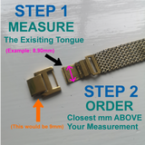 Diagram of Watch Bracelet Extender for Fold Over Link Clasp Wrist Watch