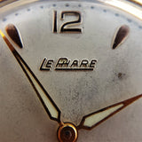 Macro Shot of Vintage Le Phare Mens Oversize Watch from 1950s 
