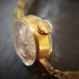 Vintage Women's KULM Gold Plated Petite Watch With Textured Bracelet