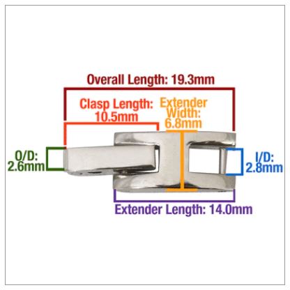 Watch Bracelet Extender in Yellow Gold or Silver Stainless Steel