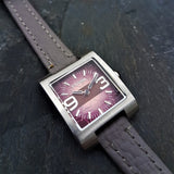 Womens Vintage Fossil Watch with Grey Leather Strap