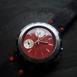 Red and Silver Reverse Panda Dial on a Vintage Cimier Chronograph Watch