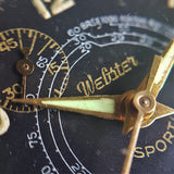 Macro Dial Shot of Mens Vintage Chronograph Watch