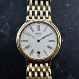 Vintage Seiko Watch, Classic Mens Gold Plated Watch Ref 6040-5Y39 - Made in 1989