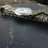 Vintage Seiko Watch, Classic Mens Gold Plated Watch Ref 6040-5Y39 - Made in 1989