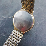 Case back of Vintage Seiko Watch, Classic Mens Gold Plated Watch Ref 6040-5Y39 - Made in 1989