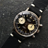 Vintage Reverse Panda Dial Oriosa Chronograph with Valjoux 7733 Movement and Original Box