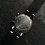 Back Case of Vintage Reverse Panda Dial Oriosa Chronograph with Valjoux 7733 Movement and Original Box