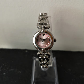 Womens Pink Heart Vintage Watch