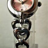 Womens Pink Heart Vintage Watch