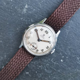 Vintage Gents Boden Edelstahl Mechanical Watch // Perlon Strap // Second Subdial // Hand Winding Watch