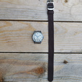 Vintage Gents Boden Edelstahl Mechanical Watch // Perlon Strap // Second Subdial // Hand Winding Watch