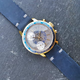 Men's Webster Sport Vintage Chronograph Watch // 1950s 1960s Mechanical Swiss Watch // Rare Watch// Hand Crafted Real Leather Strap