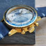 Men's Webster Sport Vintage Chronograph Watch // 1950s 1960s Mechanical Swiss Watch // Rare Watch// Hand Crafted Real Leather Strap