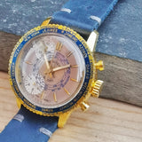 Men's Webster Sport Vintage Chronograph Watch // 1950s 1960s Mechanical Swiss Watch // Rare Watch// Hand Crafted Real Leather Strap