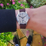 Vintage Gents Boden Edelstahl Mechanical Watch // Perlon Strap // Second Subdial // Hand Winding Watch
