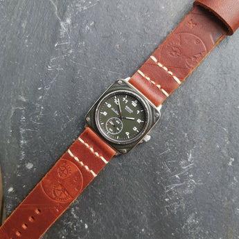 Rare Seiko SilverWave Mens Vintage Watch / Silver Wave 2628-004A / 1981 Watch/ Unique Seiko Diver Watch / Premium, Real, Leather Strap