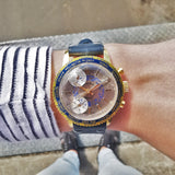 Men's Webster Sport Vintage Chronograph Watch // 1950s 1960s Mechanical Swiss Watch // Rare Watch// Hand Crafted Real Leather Strap