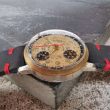 Vintage Men's Swiss Cimier Sport Early 'Stop-Start' Chronograph Watch // With A Handcrafted Genuine Leather Strap // And Panda Dial