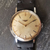 Vintage Men's Swiss-Made Longines Mechanical Watch // Stainless Steel Watch // Ref. 8888 28 // With A Handcrafted Genuine Leather Strap