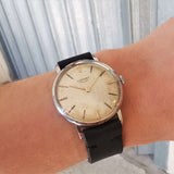 Vintage Men's Swiss-Made Longines Mechanical Watch // Stainless Steel Watch // Ref. 8888 28 // With A Handcrafted Genuine Leather Strap