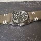 Rare Seiko SilverWave Mens Vintage Watch // Green Edition // Ref 2628-021L // Handcrafted Real Leather Strap