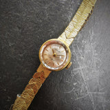 Vintage Women's KULM Gold Plated Petite Watch With Textured Bracelet