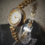 Vintage Women's Oleg Cassini Chrome And Gold Plated Quartz Watch