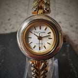 Vintage Women's Oleg Cassini Chrome And Gold Plated Quartz Watch